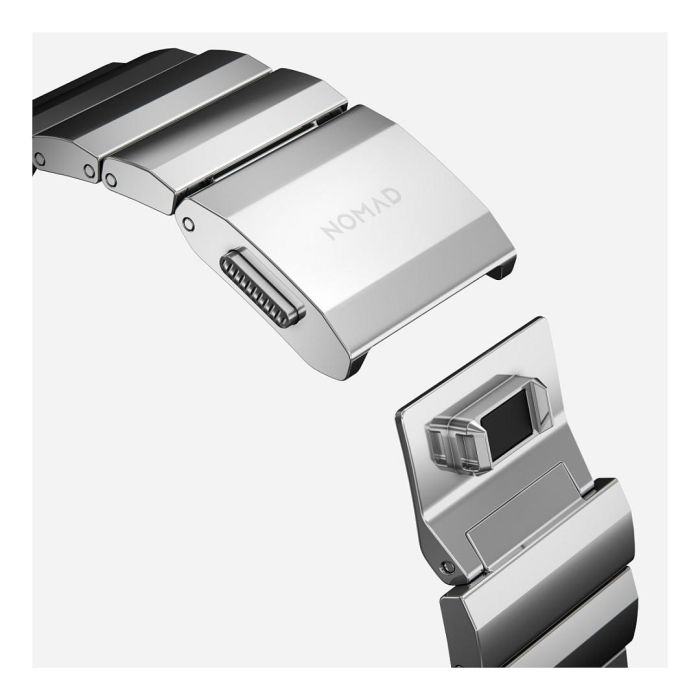 Nomad NM1A4HSXS0 Strap Acero Inoxidable Plata V2 para Apple Watch Series 7, 6, SE y anteriores modelos - 42/44/45/49mm 3 Nomad NM1A4HSXS0 Strap Acero Inoxidable Plata V2 para Apple Watch Series 7, 6, SE y anteriores modelos - 42/44/45/49mm 3