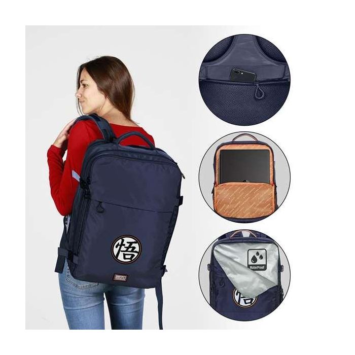 Karactermania Mochila Dragon Ball Symbol 33 x 23 x 47 cm, Gran Capacidad, Compartimento Portátil 17", Impermeable, Poliéster 3