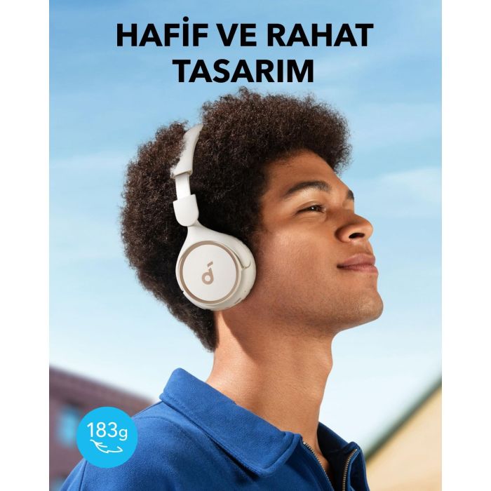 Anker H30i Auriculares Inalámbricos Bluetooth 5.3 Over-Ear con Micrófono Blanco, hasta 70h de Batería 3