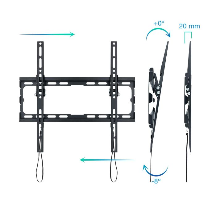 Soporte de Pared Fijo / Inclinable TooQ LP1071T-B para TV de 32-70"/ hasta 45kg 1