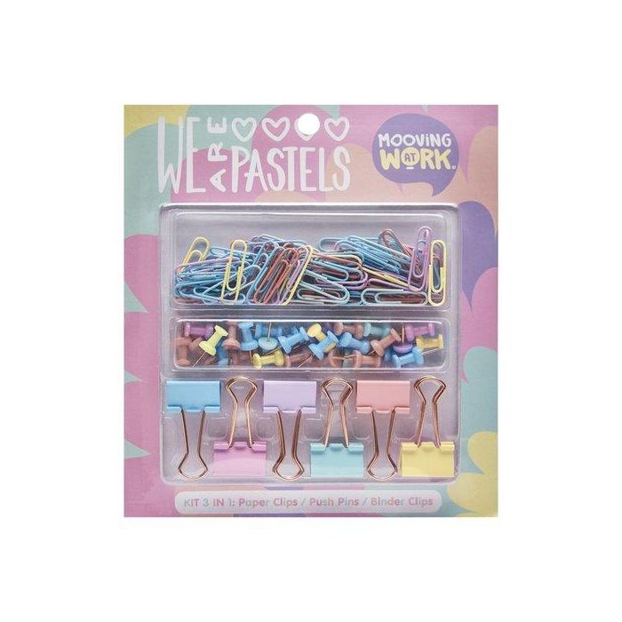 Set De Papeleria Mooving Pastel Office