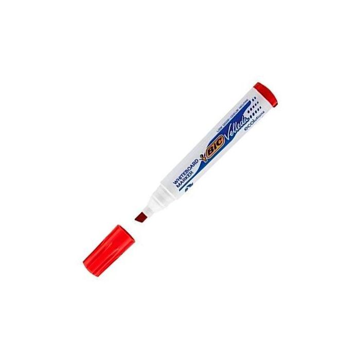 Bic Rotulador Velleda para Pizarra Rojo Punta Biselada 5,9 mm Trazo 3,7-5,5 mm