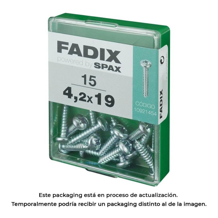 Fadix Tornillo Rosca Chapa Cincado 4,2x19mm - Caja con 15 Unidades