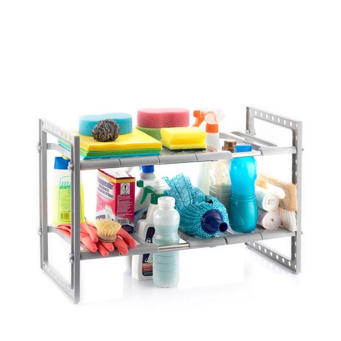 Estantería Extensible para Fregadero Shibblek InnovaGoods 2 Estantes 1 Estantería Extensible para Fregadero Shibblek InnovaGoods 2 Estantes 1