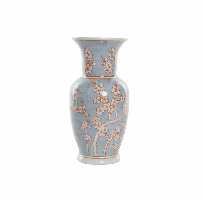 Jarrón DKD Home Decor 13 x 13 x 31 cm Porcelana Azul Naranja Oriental 0 Jarrón DKD Home Decor 13 x 13 x 31 cm Porcelana Azul Naranja Oriental 0