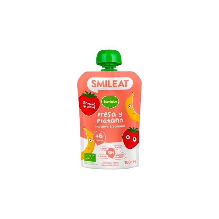 Smileat Pouch 100 G Fresa Y Platano Smileat Pouch 100 G Fresa Y Platano
