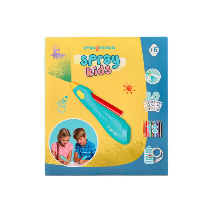 Imaginovo Aerografo Infantil Recargable USB con 30 Plantillas y 12 Rotuladores de Colores para Niños a partir de 6 Años 9