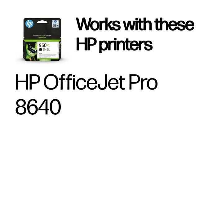HP Cartucho Tinta Negro Alto Rendimiento 950XL CN045AE Original para HP OfficeJet Pro 251dw, 276dw, 8100, 8600, 8610, 8620