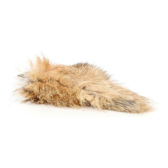 Gloria Rata Con Rabito De Cuero Juguete Para Gato Hecho Con Piel De Conejo Natural España