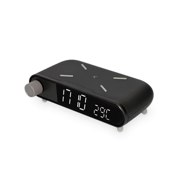 Reloj Despertador KSIX Carga inalámbrica Negro 9