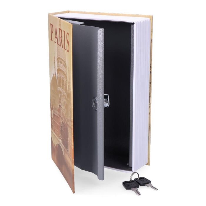Micel Libro seguridad París cfc08 m13404 con caja oculta, apertura llave, acero gris 1 Micel Libro seguridad París cfc08 m13404 con caja oculta, apertura llave, acero gris 1