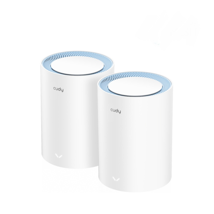 Cudy M1200 2-PACK sistema Wi-Fi Mesh (Wi-Fi en malla) Doble banda (2,4 GHz / 5 GHz) Wi-Fi 5 (802.11ac) Blanco 1 Interno Cudy M1200 2-PACK sistema Wi-Fi Mesh (Wi-Fi en malla) Doble banda (2,4 GHz / 5 GHz) Wi-Fi 5 (802.11ac) Blanco 1 Interno