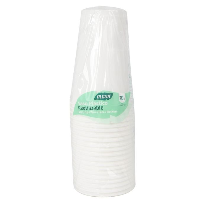 Vaso Blanco 300 cc - Pack de 20 - Algon (24 Cajas) 1 Vaso Blanco 300 cc - Pack de 20 - Algon (24 Cajas) 1