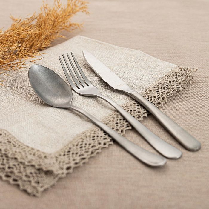 Amefa Set 12 Cucharas Austin Retro Acero Inoxidable Bicolor, Acabado Brillo, 18,5 cm, Apto Lavavajillas y Duraderas 1
