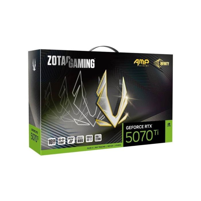 Zotac GAMING GeForce RTX 5070 Ti AMP Extreme INFINITY NVIDIA 16GB GDDR7 2512MHz PCI Express 5.0 Refrigeración Activa 3 Ventiladores 6