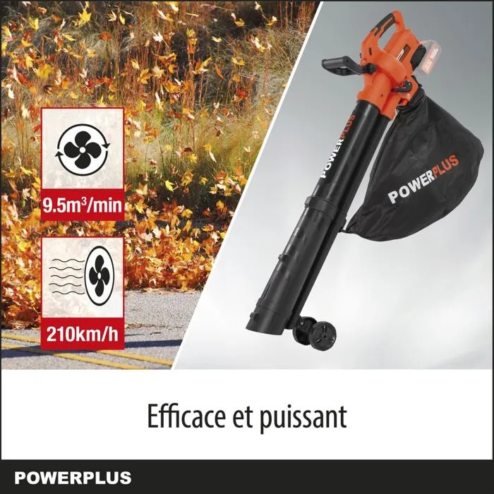 Dual Power Soplador de Hojas POWDPG75270 40V, 210 km/h, sin Batería ni Cargador 2