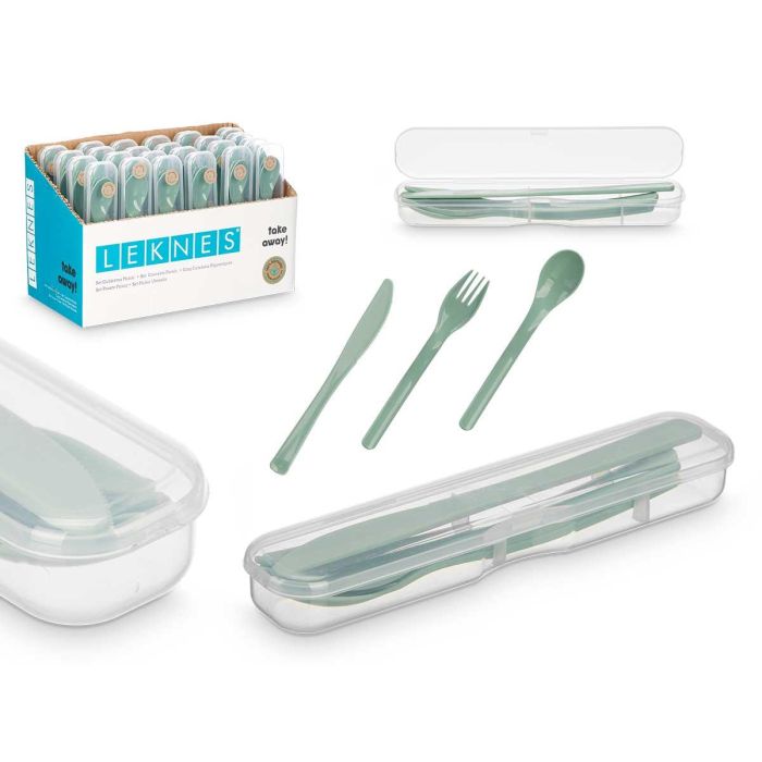Set 4 Pzs Cubiertos Picnic Col Verde Leknes 20X3CM (24 Unidades) Set 4 Pzs Cubiertos Picnic Col Verde Leknes 20X3CM (24 Unidades)