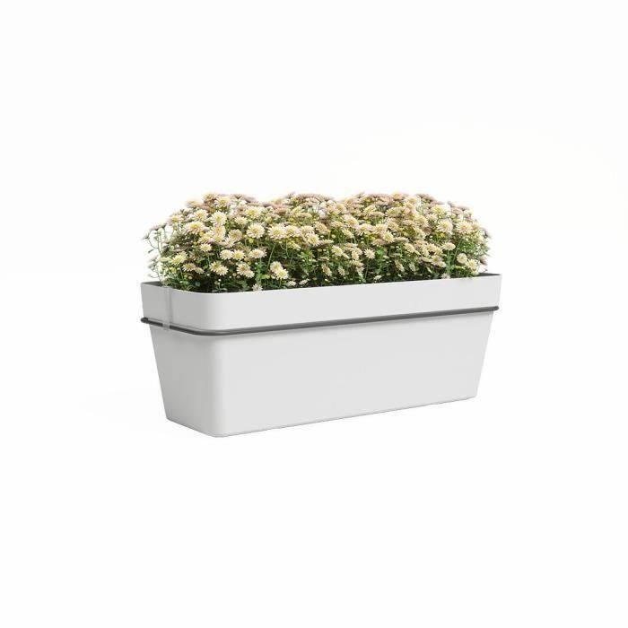 ARTEVASI - Kit balcón macetero capri re 50cm v2 blanco 50,2 x 28,5 x h20 cm - 1,45l 1 ARTEVASI - Kit balcón macetero capri re 50cm v2 blanco 50,2 x 28,5 x h20 cm - 1,45l 1