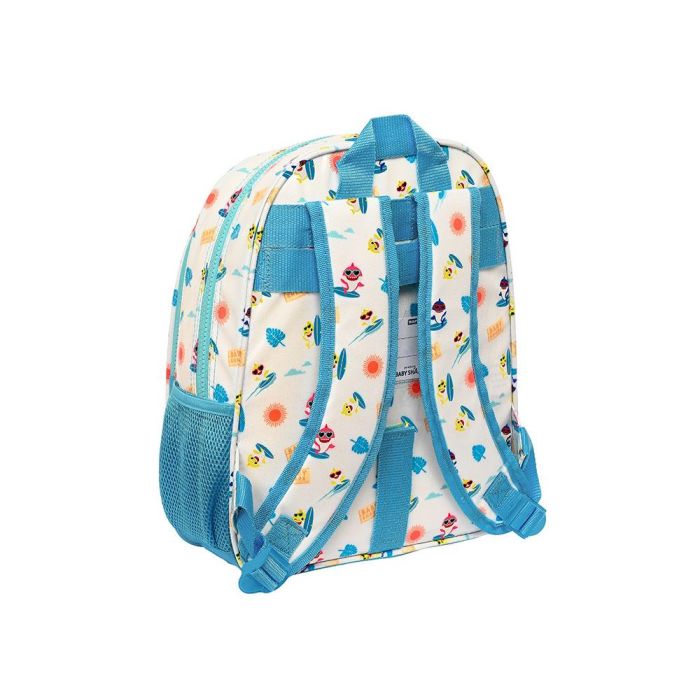 Mochila Escolar Baby Shark Surfing Azul Blanco 27 x 33 x 10 cm 1