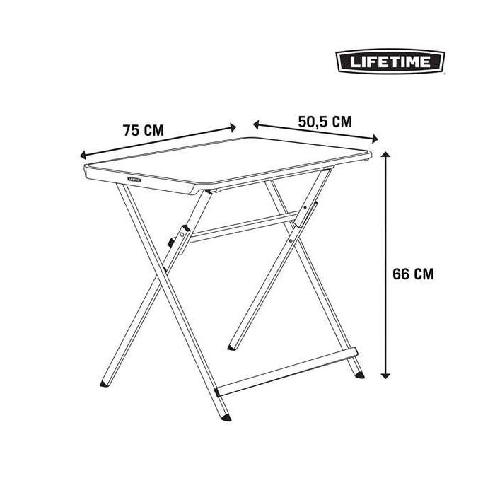 Lifetime Mesa Plegable Personal 75x50.5x66 cm 3