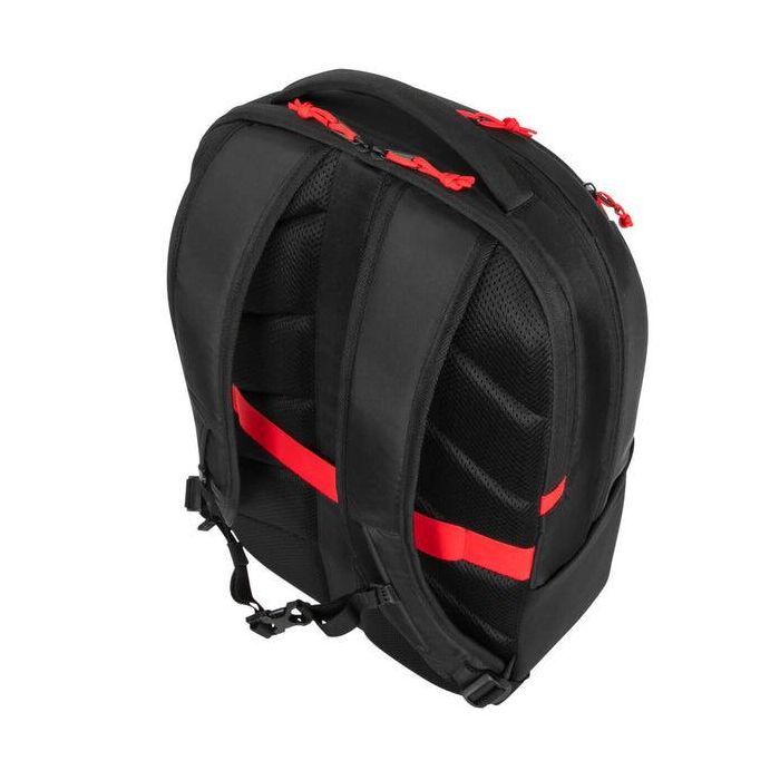 Targus Mochila para portátil Strike II de 17.3 pulgadas Negra con compartimentos para tableta, teclado y auriculares 4