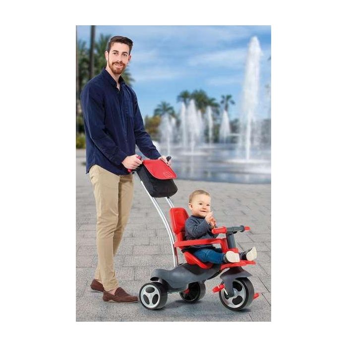 Molto Triciclo Urban Trike Rojo con Palo, Cinturón, Bolsa y Rueda de Goma 98 cm 17