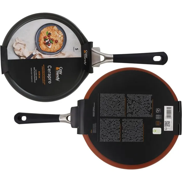 Cosy & Trendy Sartén para crepes CERAPRO COS5401110049715 de Aluminio reciclado Ø25 cm Apta Inducción 4