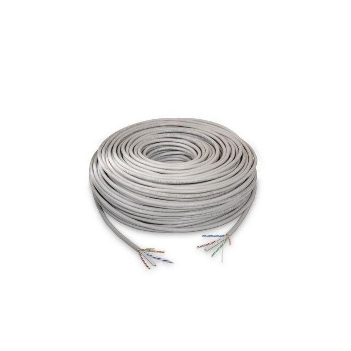 Aisens Cable de Red RJ45 Cat.6 UTP Rígido AWG24 Instalación Gris 305 Metros Cobre 100%