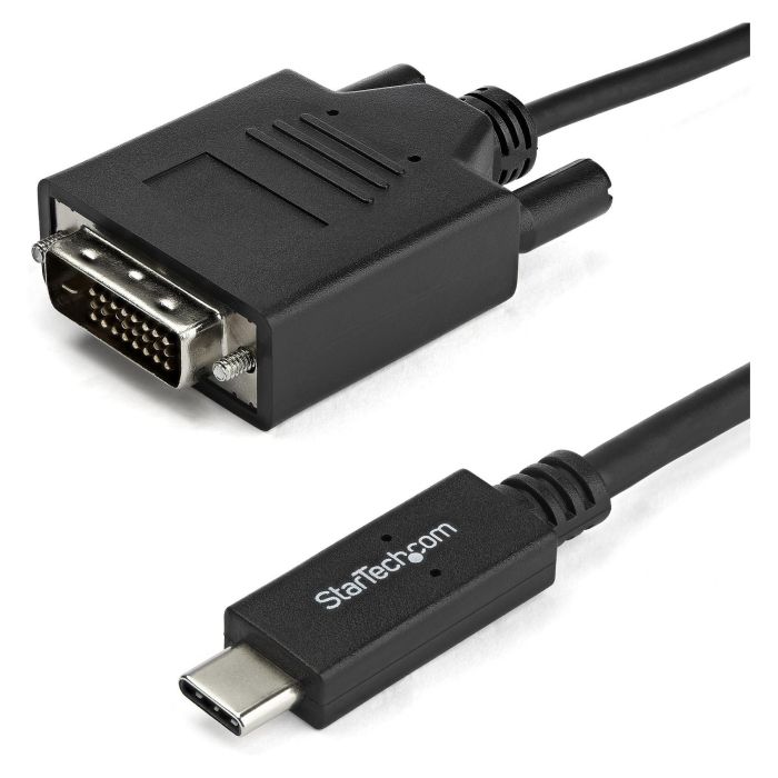 Adaptador USB C a DVI Startech CDP2DVIMM2MB Negro Adaptador USB C a DVI Startech CDP2DVIMM2MB Negro