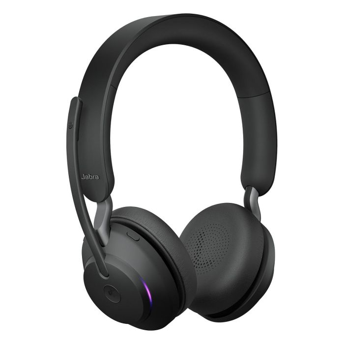 Jabra Evolve2 65 Stereo MS + Ladestation + Link 380 USB-C Auriculares Inalámbricos Negro Certificación MS Teams 2