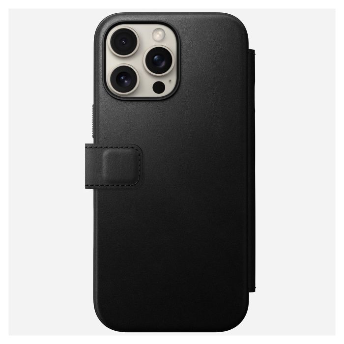 Nomad Folio Modern Leather para iPhone 16 Pro Max - Funda con MagSafe, cierre magnético y 3 bolsillos para tarjetas, Negro 3