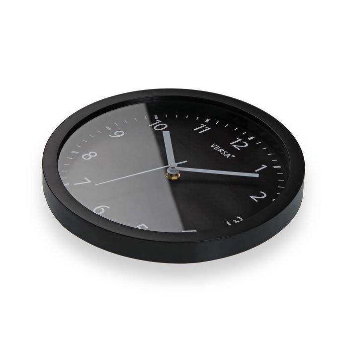 Reloj De Pared Negro 25Cm Versa (2 Unidades) 1 Reloj De Pared Negro 25Cm Versa (2 Unidades) 1