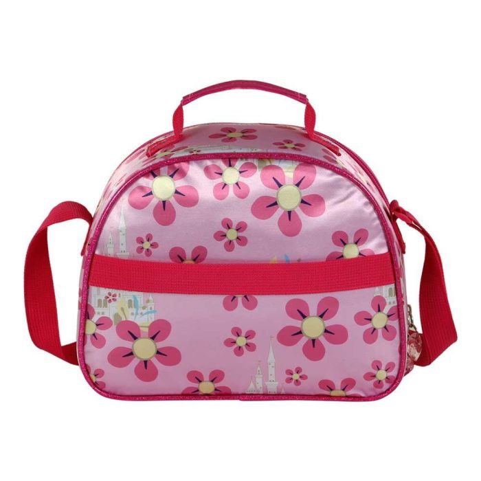 Disney Princesas Bolsa Portamerienda 3D Palace con Forro Isotérmico, Asa Bandolera Ajustable, Rosa 2