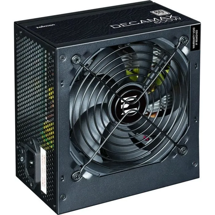 Zalman Decamax Unidad de Fuente de Alimentación 600W ATX Negro 2