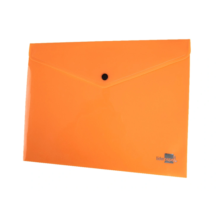 Liderpapel Dossier Broche Polipropileno Din A4 Naranja Fluor Opaco 50 Hojas 4