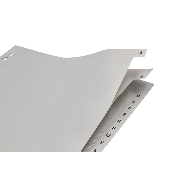 Q-connect Separador Alfabético Plástico A-Z DIN A4 Multitaladro 4