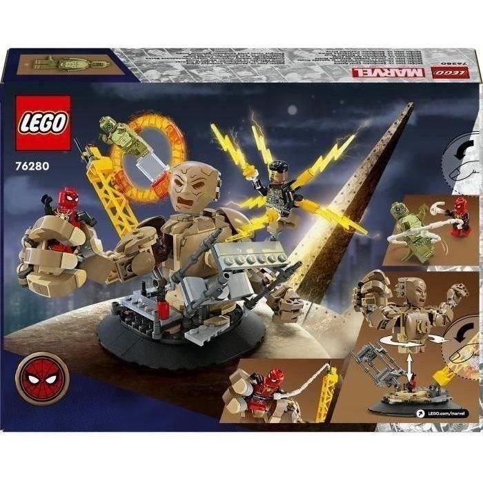 LEGO 76280 Marvel Spider-Man vs. Sandman: La batalla final, juguete con minifiguras de superhéroes