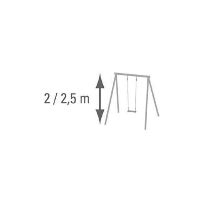 Trigano Columpio de madera para pórtico de Abedul macizo, compatible con alturas de 1.90 a 2.50m, ideal para niños y niñas de 3+ años 2