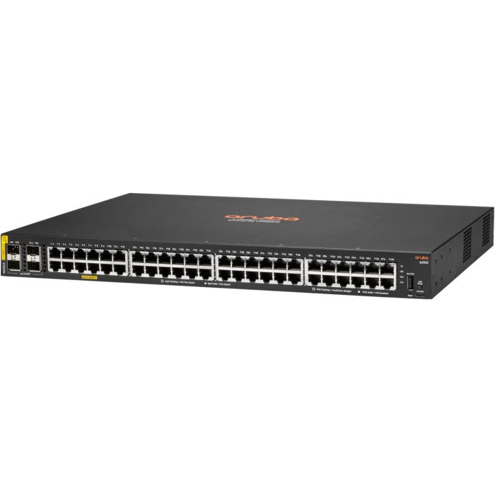 HP Enterprise Aruba 6000 48G 48 Puertos PoE+ (370W) 4 SFP Switch Rack-Mountable 1 HP Enterprise Aruba 6000 48G 48 Puertos PoE+ (370W) 4 SFP Switch Rack-Mountable 1
