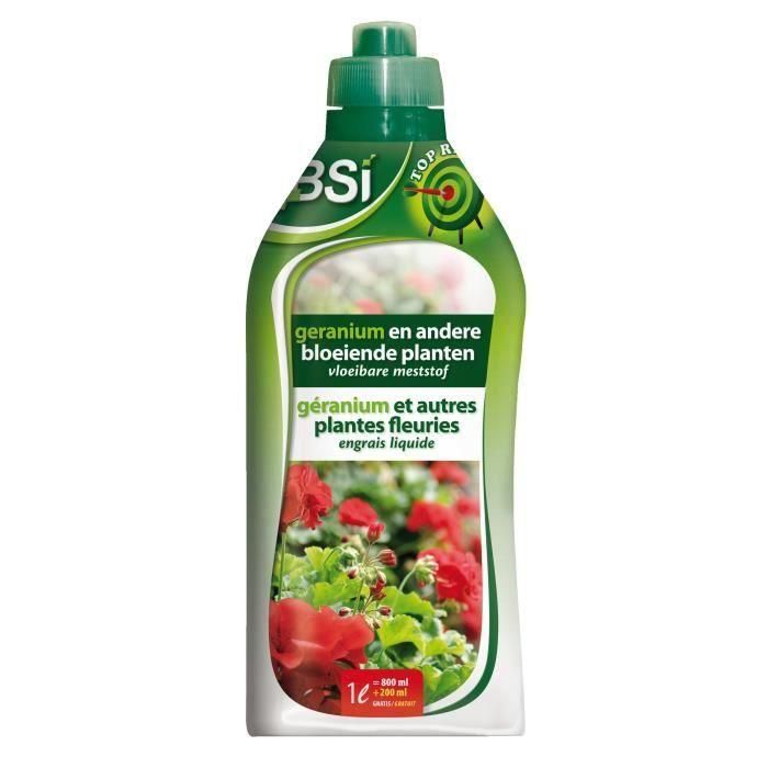 BSI BSI5425001712304 Fertilizante Mineral para Geranio con Oligoelementos Solubles en Agua 1L
