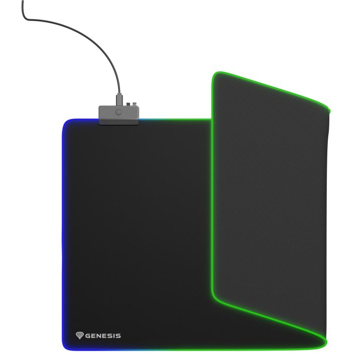 GENESIS Boron 500 XXL RGB Alfombrilla de Ratón Gaming, Negra, con Iluminación LED RGB Multicolor, 800x400mm para Escritorio Completo 12
