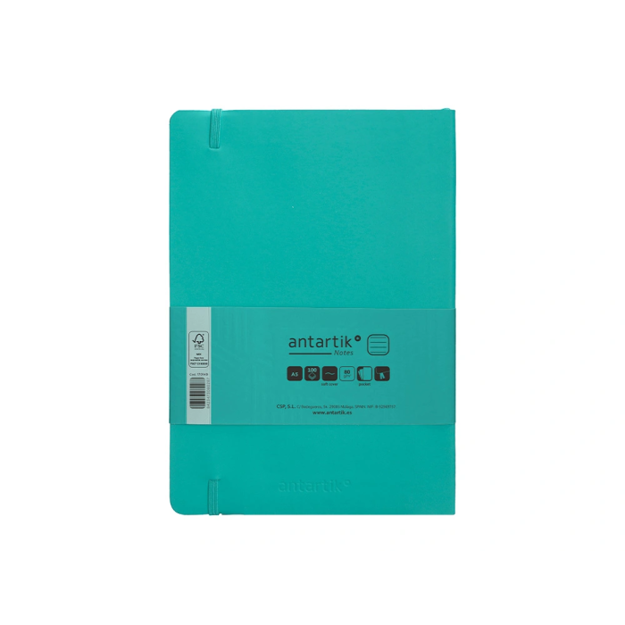 Antartik Cuaderno A5 Tapa Blanda Hojas Rayadas Turquesa 80 Hojas 80gr FSC 2