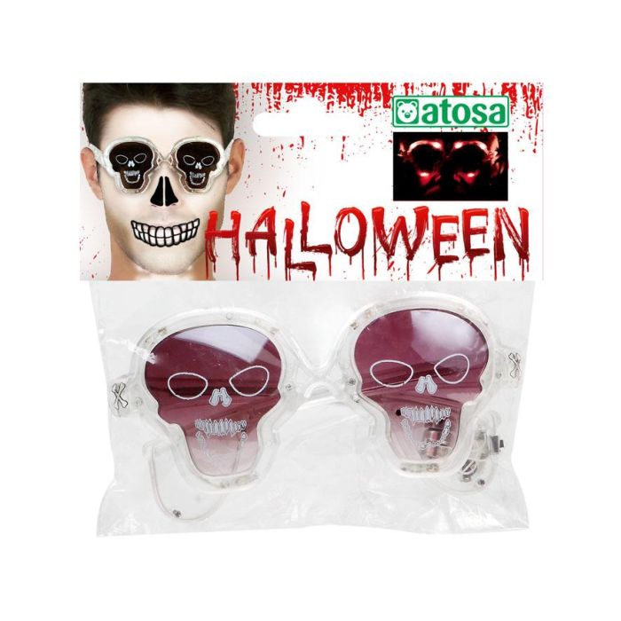 Gafas Calavera Con Luces Led Multicolor Para Disfraz Halloween Adulto 1 Gafas Calavera Con Luces Led Multicolor Para Disfraz Halloween Adulto 1