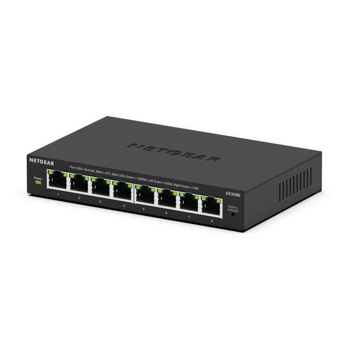 Netgear Switch Plus Gigabit Ethernet de 8 Puertos con 64 VLAN, Diseño Sin Ventilador, Eficiencia Energética y Montaje Versátil. 0 Netgear Switch Plus Gigabit Ethernet de 8 Puertos con 64 VLAN, Diseño Sin Ventilador, Eficiencia Energética y Montaje Versátil. 0