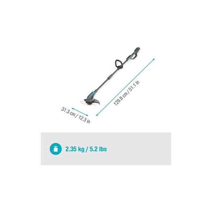 GARDENA PowerTrim 30/18V P4A - Desbrozadora y Cortabordes 2 en 1, Sin Cables, Batería 18V, Color Gris 4