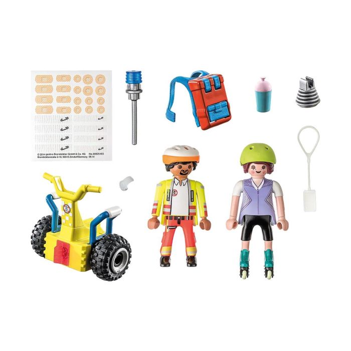 Playmobil 71257 Starter Pack Rescate Balance Racer City Life Paramédico Patinador Juguete +4 Años 1