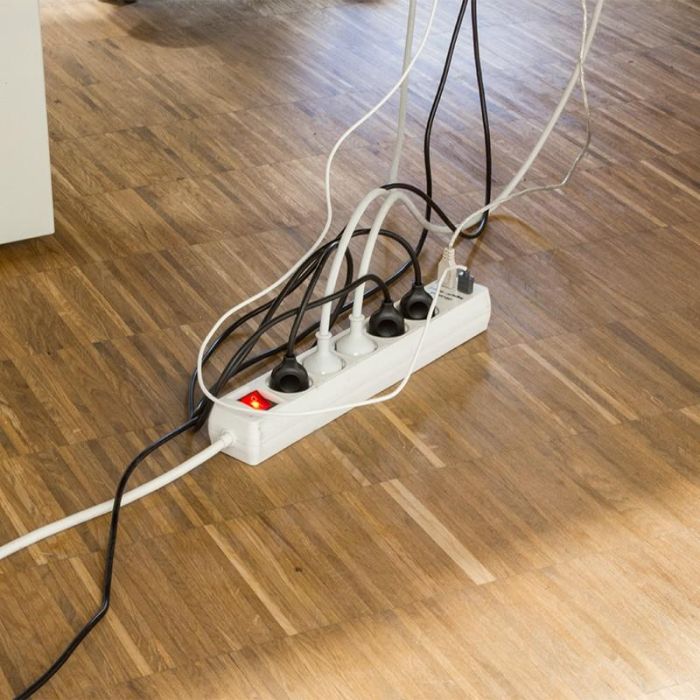 LogiLink KAB0063 Caja de Gestión de Cables Grande 407x157x133.5mm Blanco Plástico Organizador 6