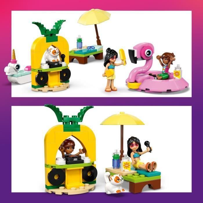 LEGO 42658 Set de Construcción LEGO Friends Fiesta Piscina con Flamenco y Unicornio, Incluye 2 Flotadores, Minifiguras y Gato, +5 años 3