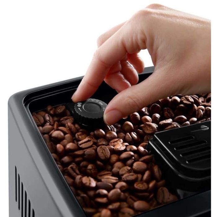 DeLonghi Máquina espresso Dinamica ECAM 380.85.SB, Totalmente automática, 1.8 L, Molinillo integrado, Negro, Plata 2