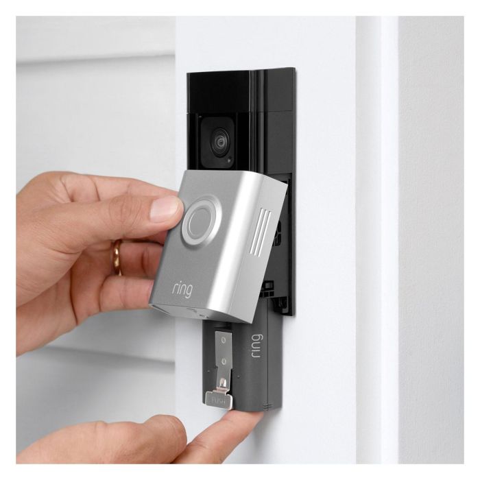 Amazon Ring Video Doorbell 3 Plus - Timbre Videoportero Inteligente con Batería, Visión Nocturna, Audio de 2 Vías, 150°, WiFi, Inalámbrico, Color Plata/Negro